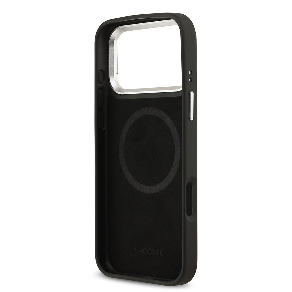 iPhone 17 Pro Max Kılıf Lacoste Orjinal Lisanslı M-safe Şarj Özellikli PU Pike Desenli Standlı Metal Logolu Kılıf iPhone 17 Pro Max Kılıf Lacoste Orjinal Lisanslı M-safe Şarj Özellikli PU Pike Desenli Standlı Metal Logolu Kılıf